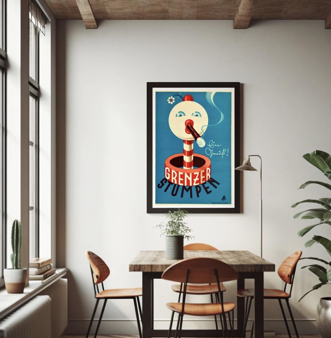 Grenzer Stumpen Vintage German Tobacco Poster
