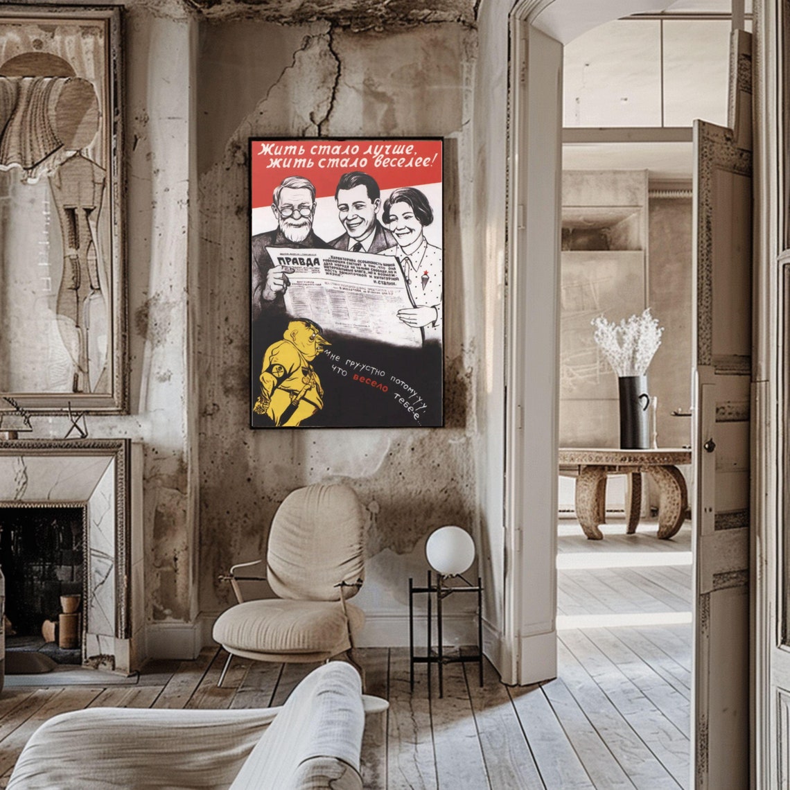 Soviet Life Has Become Better Pravda Newspaper 1930s Wall Poster