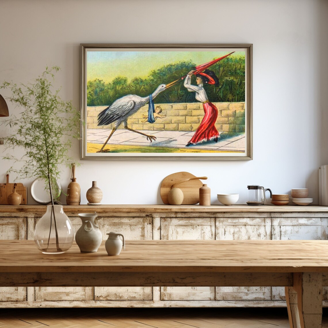 Funny Antique Child Free Wall Art Childfree Poster Victorian Art