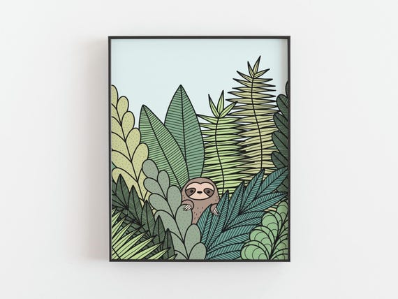 Weiner Dog Kids Room Art Print, Jungle Sunset Quotes