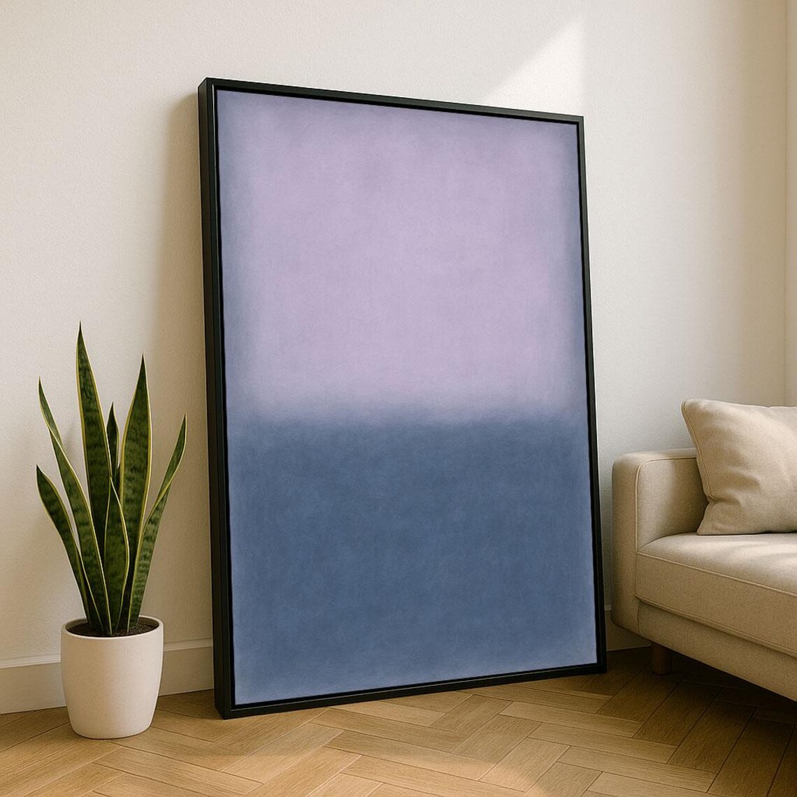 Rothko Inspired Purple And Blue Color Field Abstract Painting Poster