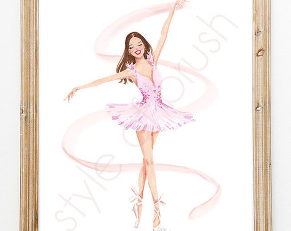 Pink Ballerina Art Ballet Illustration Ballerina Illustration Fashion Illustration