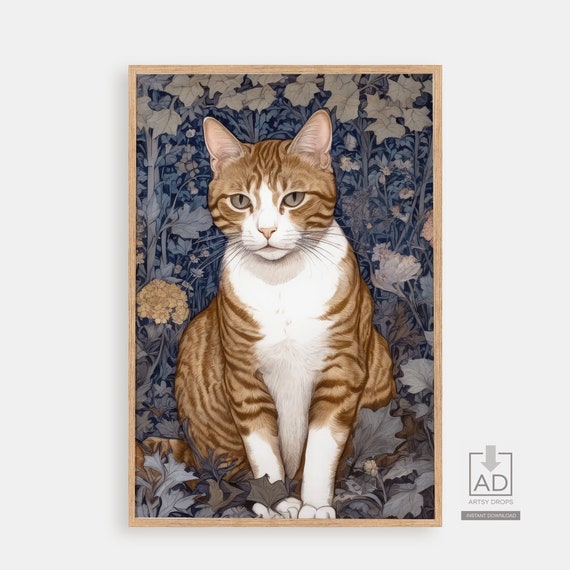 Of Cat Artwork Art Wall Illustration Feline Picture Print