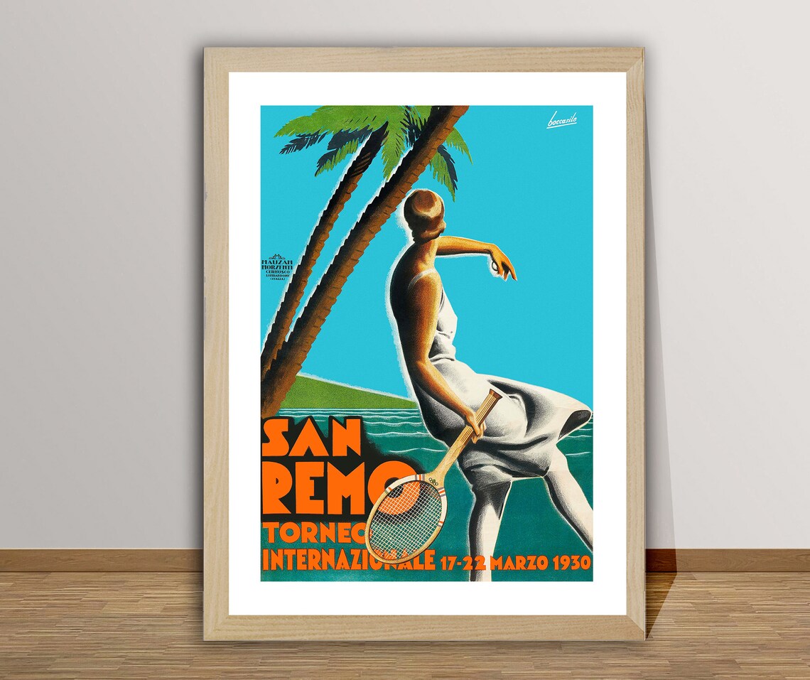 San Remo Torneo Internazionale Vintage Travel Poster
