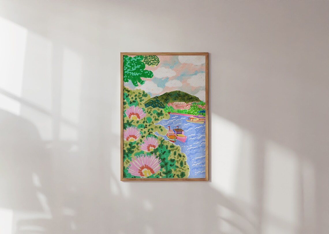 Padang West Sumatera Colorful Scenery Art Print