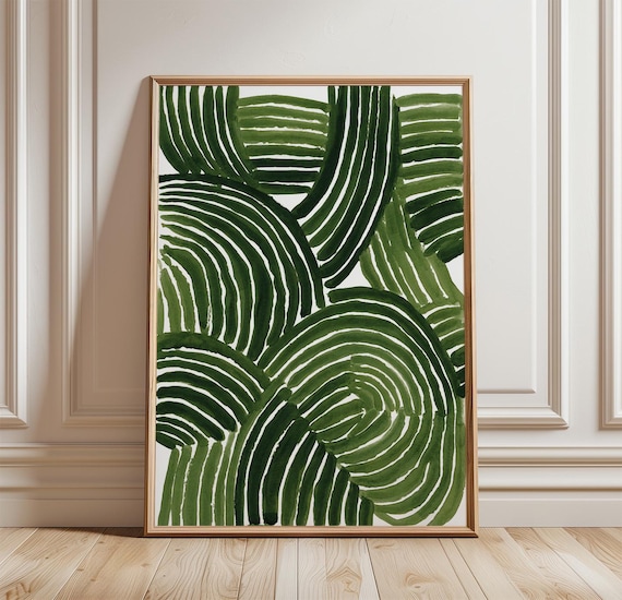 Abstract Wave, Bold Brushstroke Botanical Curve
