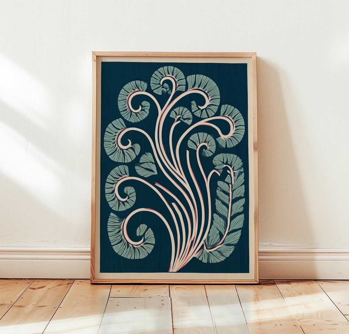 Fern Botanical Poster, Scandinavian Art Print