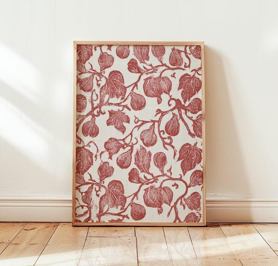 Botanical Fig Fruit Art Print, Kitchen Decor