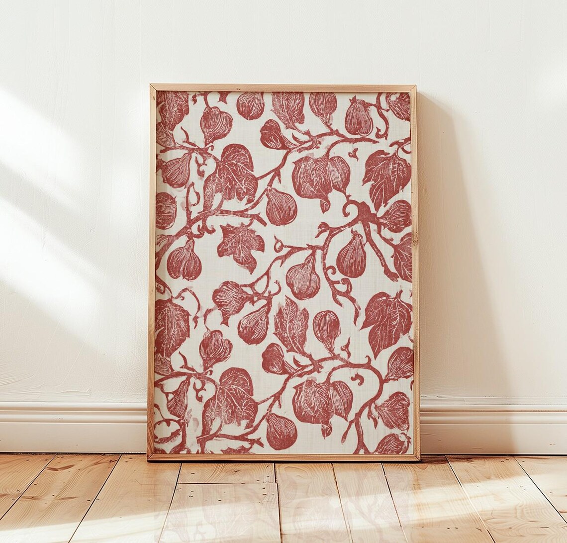 Botanical Fig Fruit Art Print, Kitchen Decor