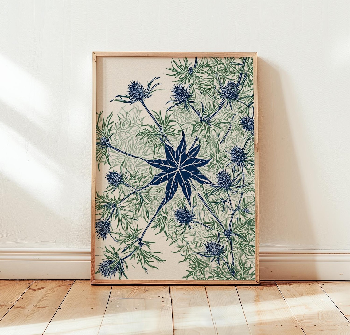 Sea Holly Botanical Art Print