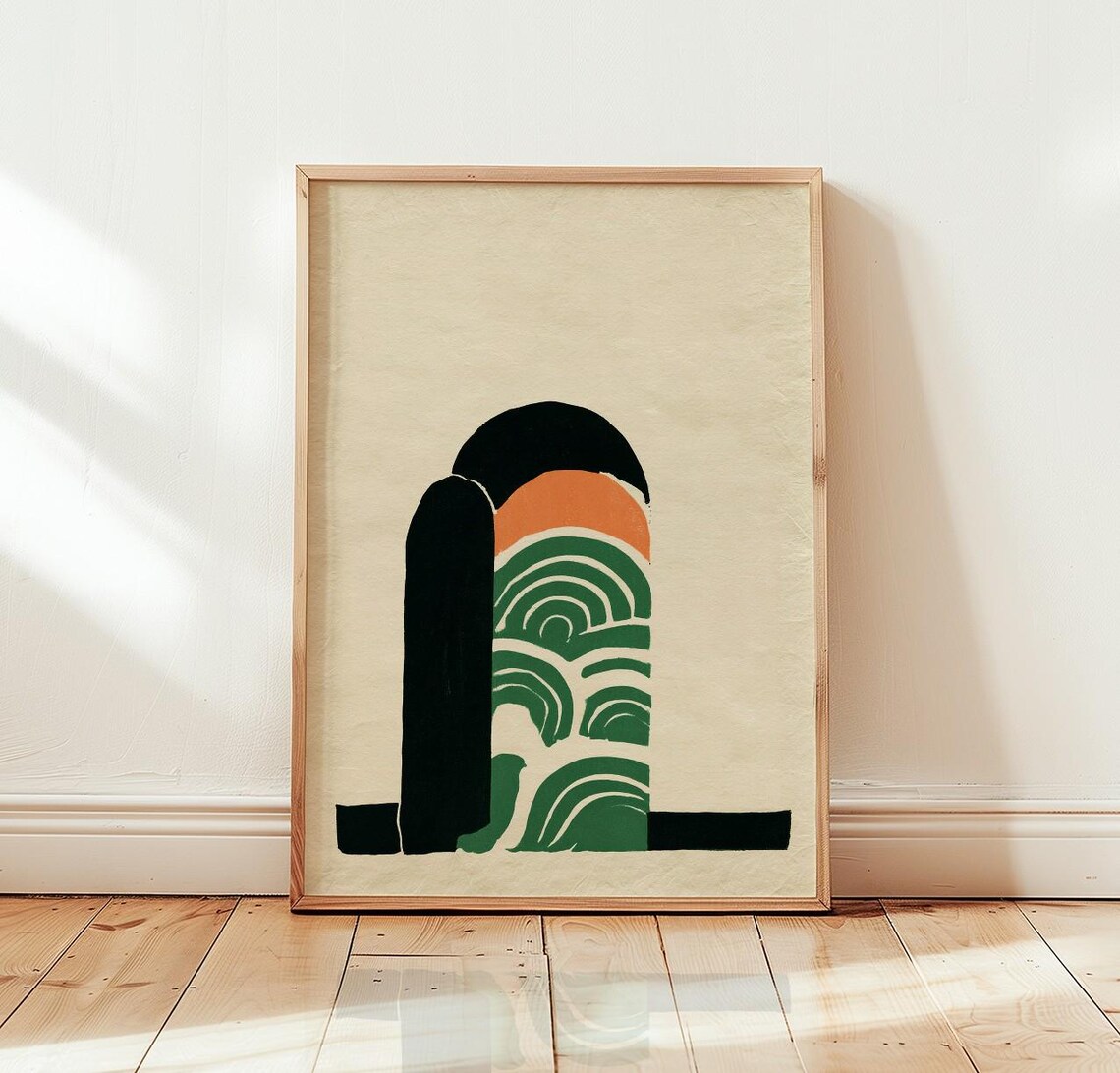 Abstract Arch, Mid Century Modern Geometric Poster