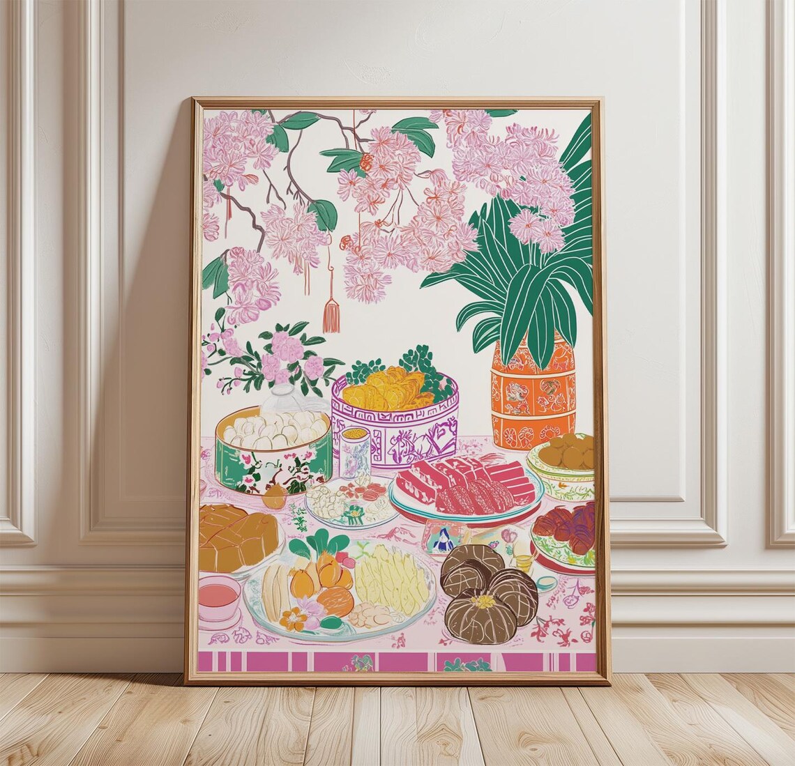 Chinese Feast - Festive Kitchen Decor Art Print