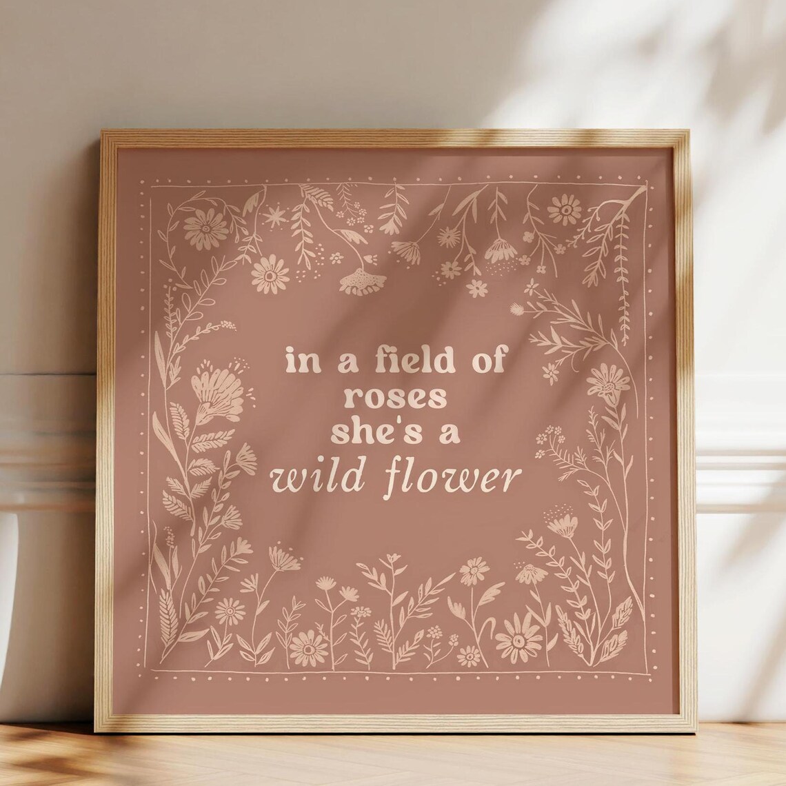 Wildflower Nursery Art Print, Scandinavian Floral