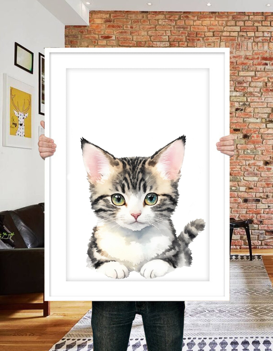 Custom Cat Portrait From Photo, Christmas Gift - Image 4