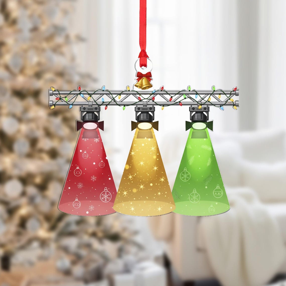 Theater Stage Lights Christmas Ornament Truss Spotlight Holiday Poster