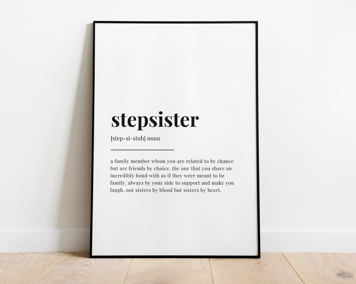 Stepbrother Definition Meaning Wall Art Stepbrother Gift Print Quote Print - Image 2