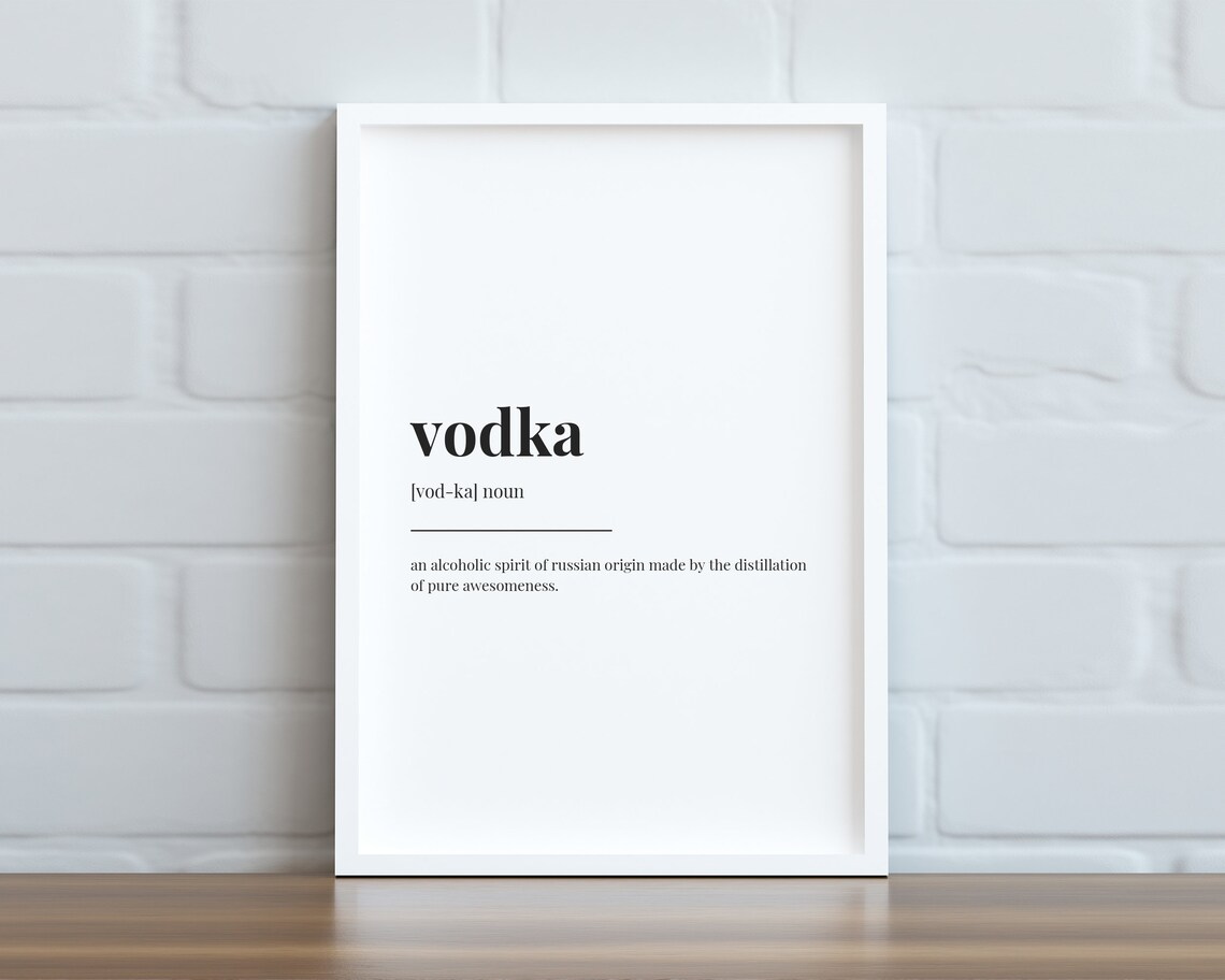 Vodka Definition Art Print, Typography Humor - Image 2