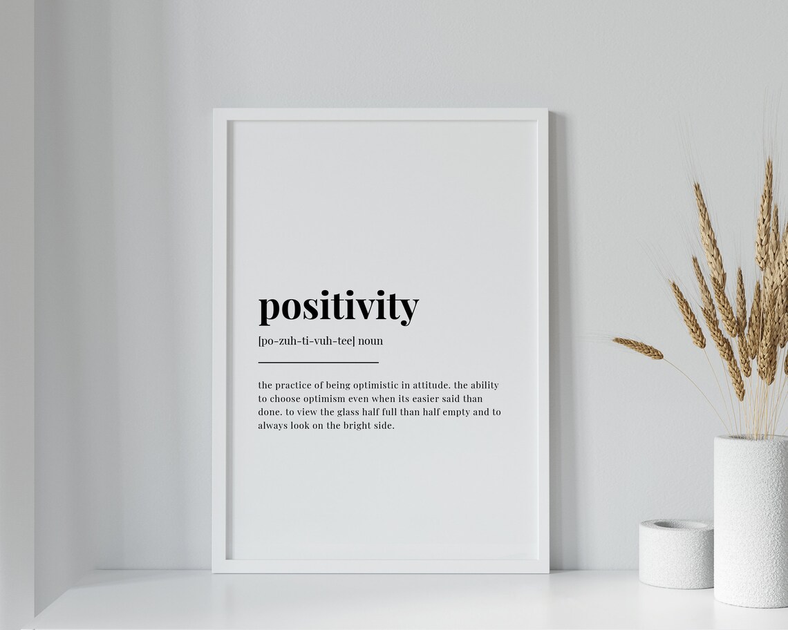 Positivity Definition Meaning Typography Poster Print - Image 2