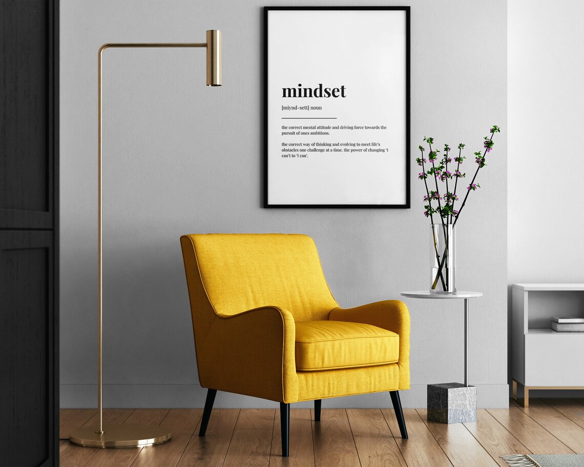 Mindset Definition Meaning, Motivational Poster Print - Image 3