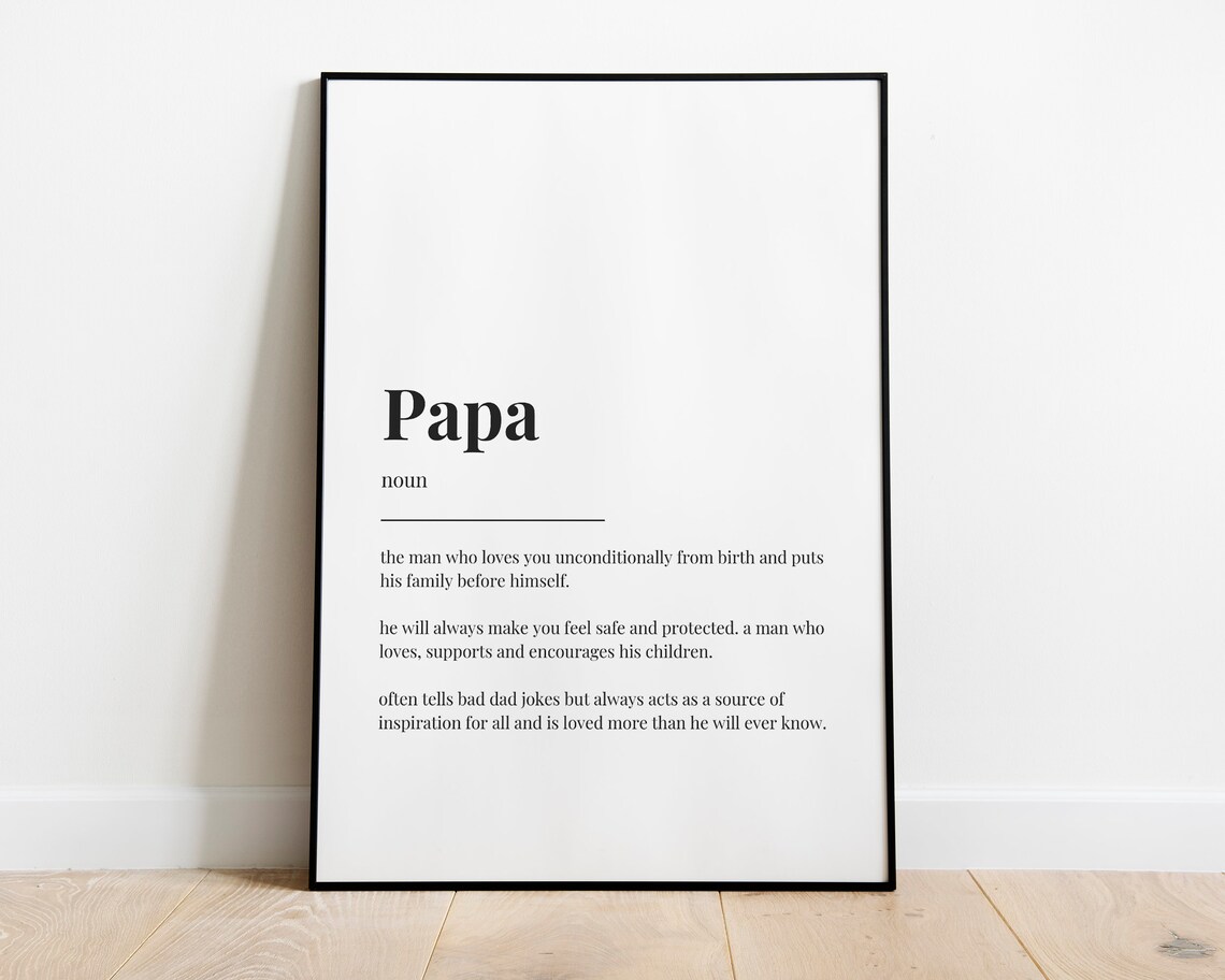 Papa Definition Quote Poster Print, Father's Day Gift - Image 3