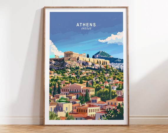 Athens Parthenon Travel Gift Wall Art Print