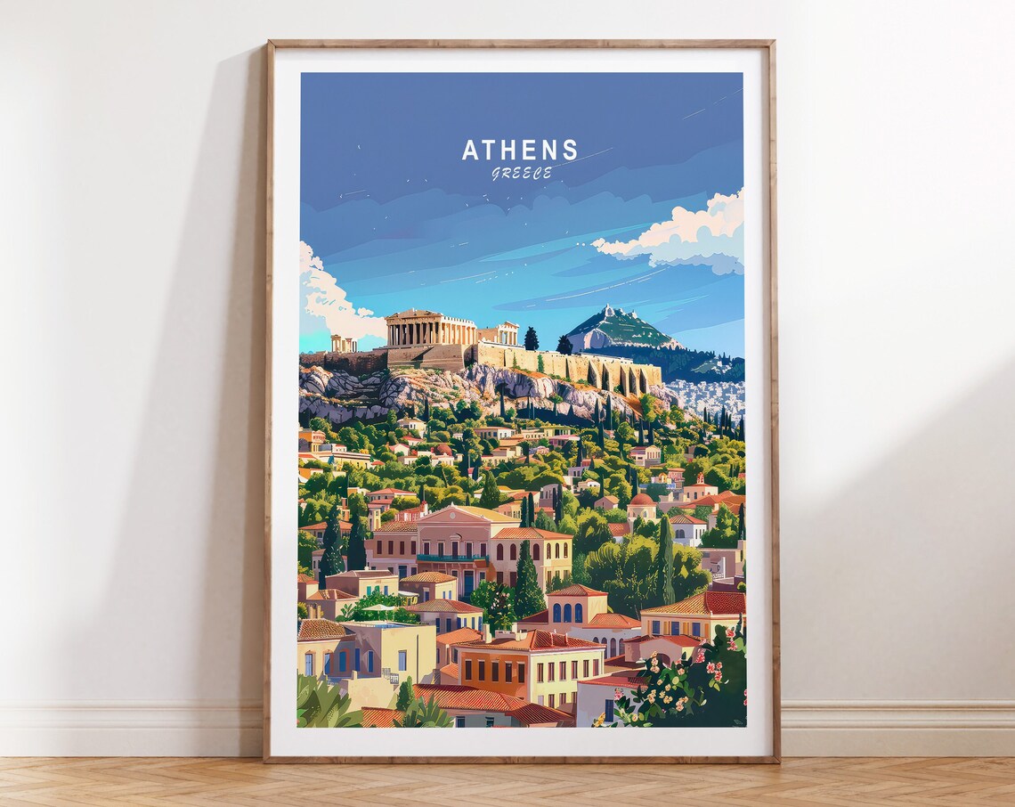 Athens Parthenon Travel Gift Wall Art Print