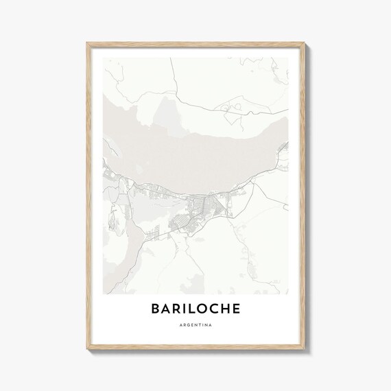 Bariloche Argentina Minimalist City Street Map Line Art Poster