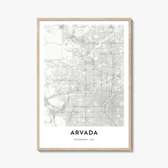 Arvada Colorado USA Minimalist City Map Street Grid Modern Print