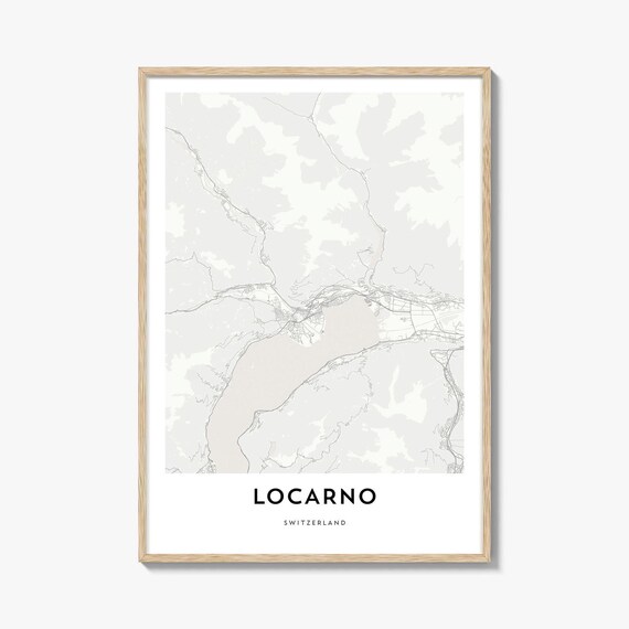 Locarno Switzerland Minimalist City Map Art Poster for Home Decor