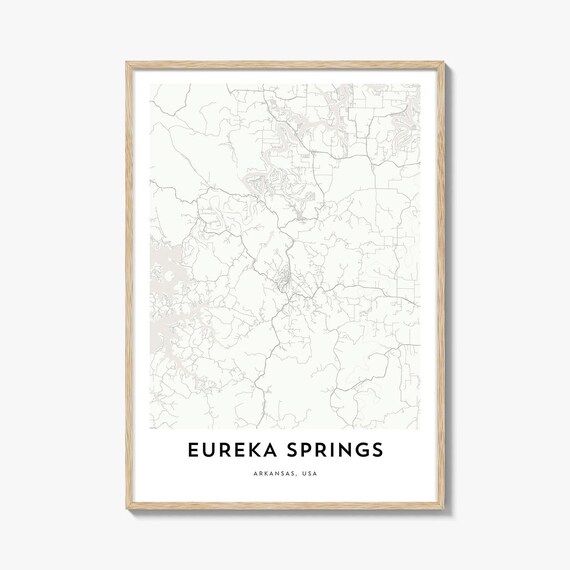 Eureka Springs Arkansas USA Minimalist City Map Line Art Poster