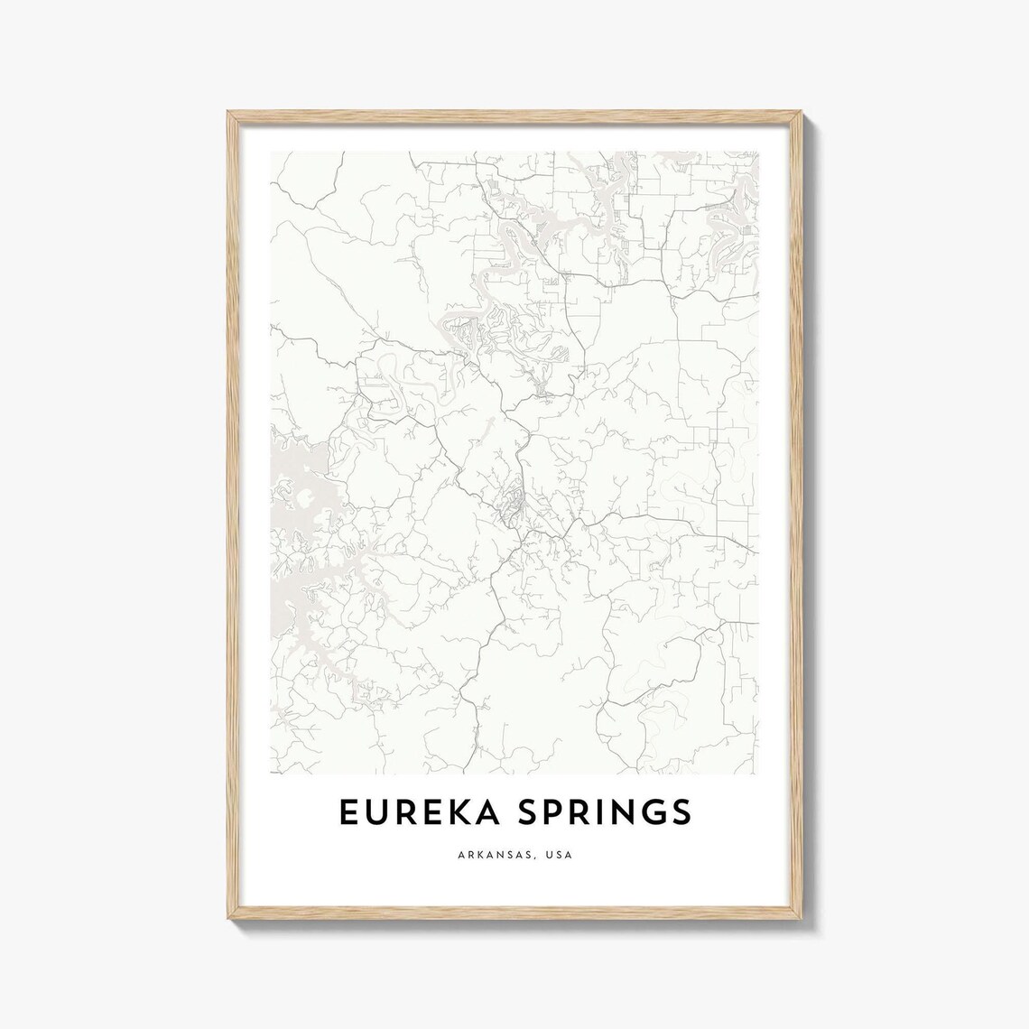Eureka Springs Arkansas USA Minimalist City Map Line Art Poster