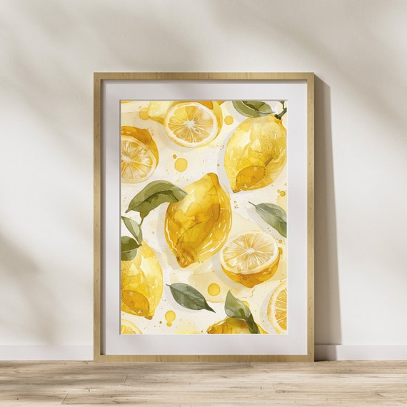 Kitchen Picture Lemons Poster On Matte Premium Paper Decoration Wall Decoration