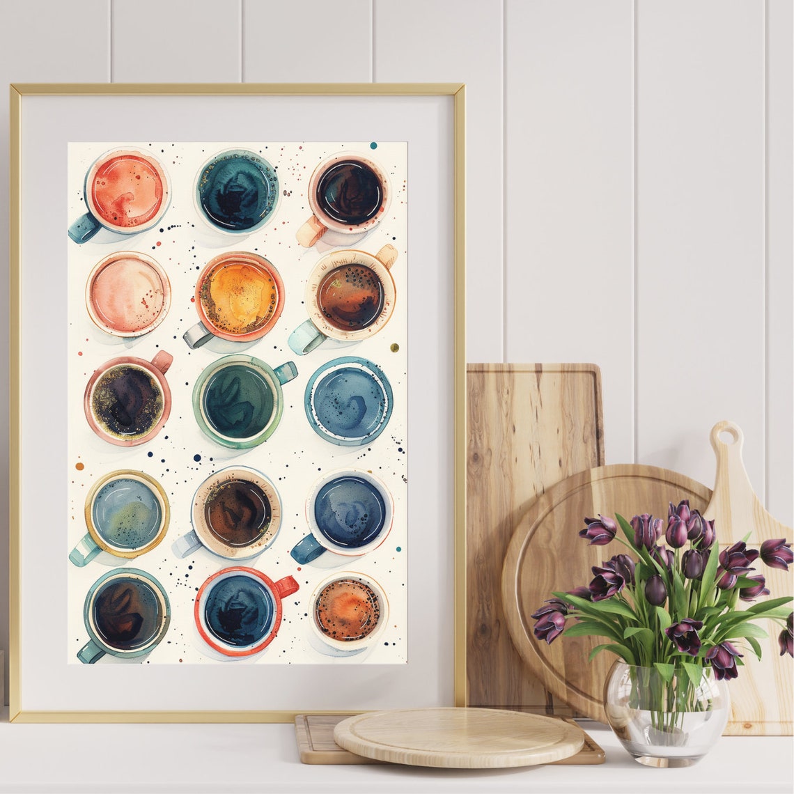 Kitchen Picture Coffee Cups 3 Poster On Matte Premium Paper Decoration Wall Decoration - Image 4