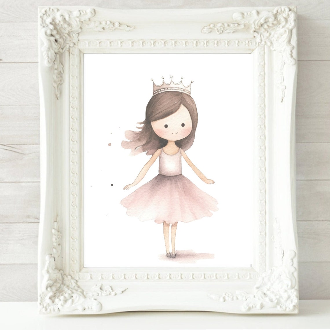 Ballerina Wall Art Ballerina Nursery Art Kids Wall Art Nursery Decor Pink Ballerina Princess Ballerina Girls Room Decor Baby Girl - Image 2