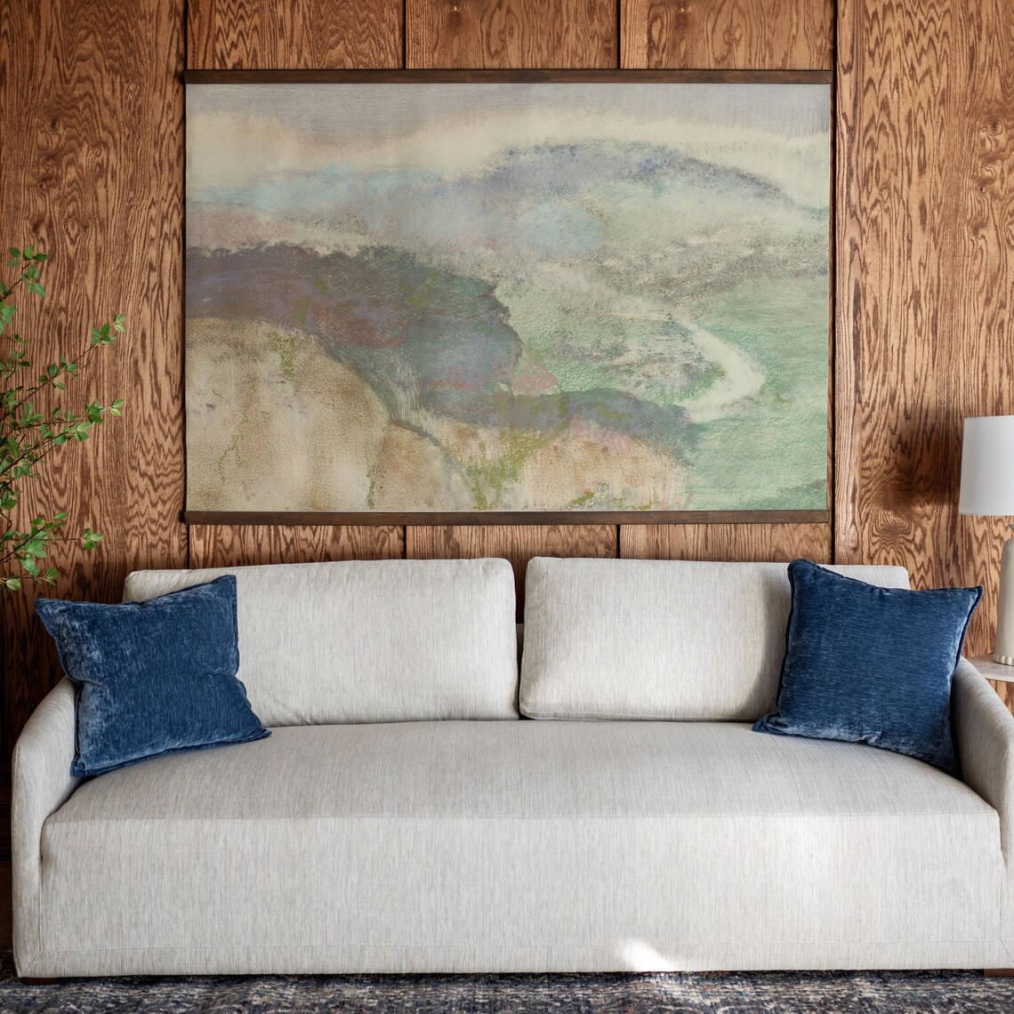 Soft Pastel Abstract Hills Landscape Modern Color Wash Poster - Image 3
