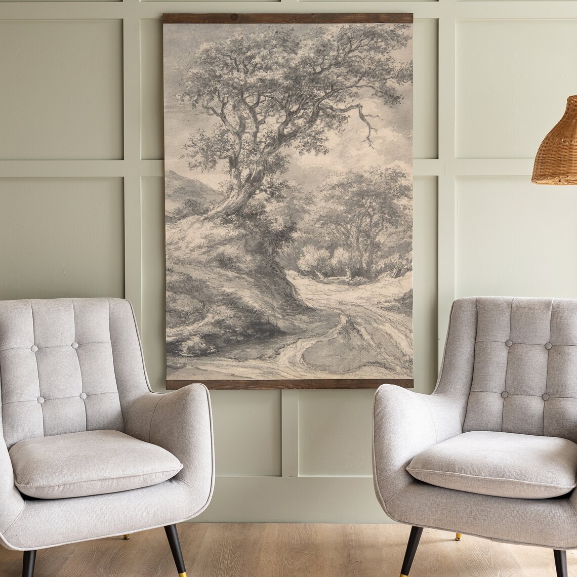 Black And White Vintage Art Black And White Tree Tapestry Neutral Wall Hanging Large Tapestry Vintage Tree Art 177 - Image 3