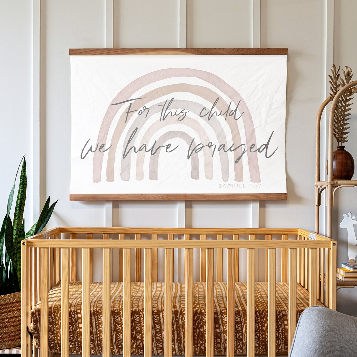 For This Child We Have Prayed Nursery Art Print - Image 3