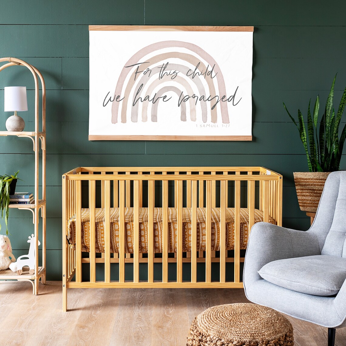 For This Child We Have Prayed Nursery Art Print - Image 2