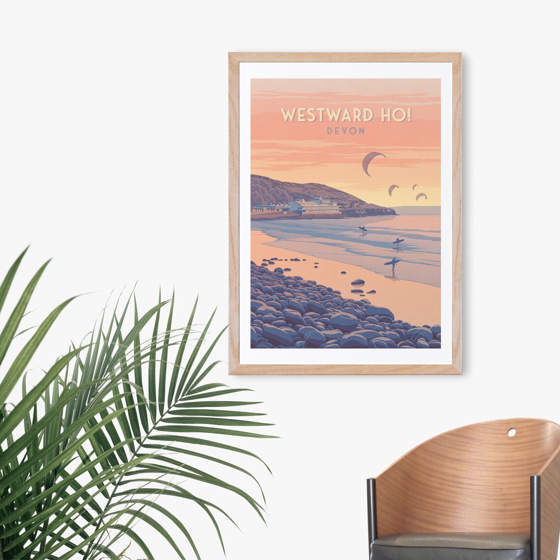 Westward Ho Vintage Travel Poster, North Devon - Image 4