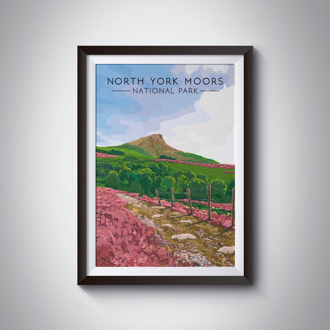 North York Moors Vintage Travel Poster Print