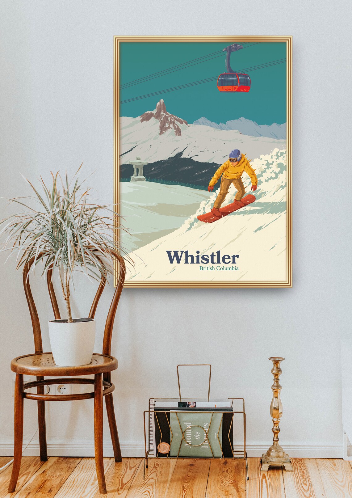 Whistler Blackcomb Snowboarding Poster, British Columbia - Image 2