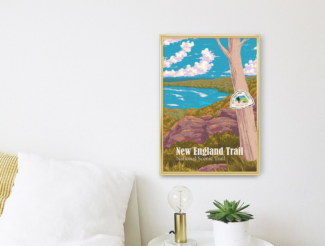 New England Trail National Scenic Trail Vista Vintage Travel Poster - Image 3