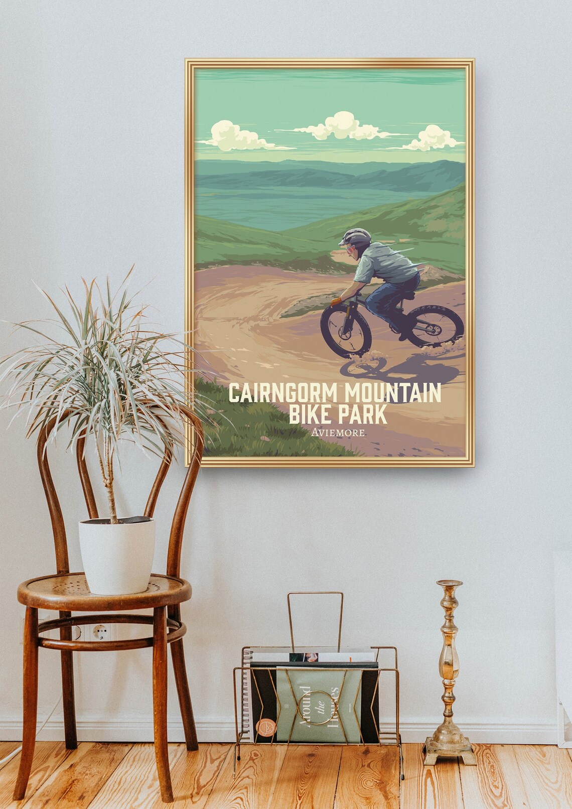 Cairngorm Mountain Bike Park Aviemore Scottish Highlands Poster - Image 2