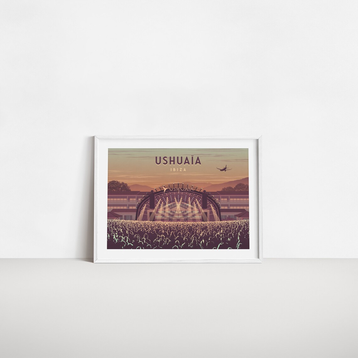 Ushuaia Ibiza Nightclub Vintage Travel Poster - Image 2