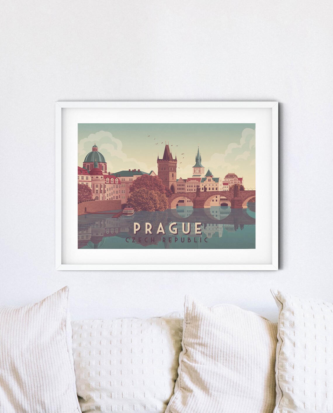 Prague Vintage Travel Poster, Czech Republic Art Print - Image 4