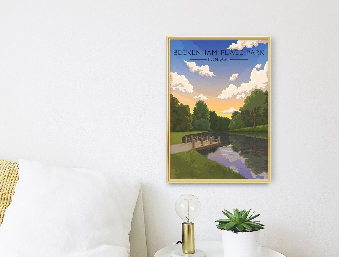 Beckenham Place Park Vintage Travel Poster Print - Image 3