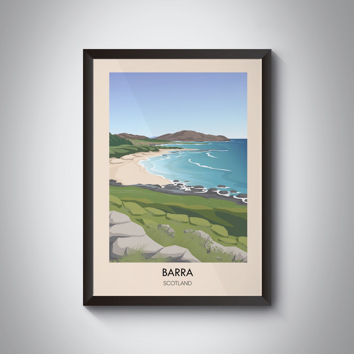 Barra Scotland Turquoise Bay Rocky Coast Outer Hebrides Poster