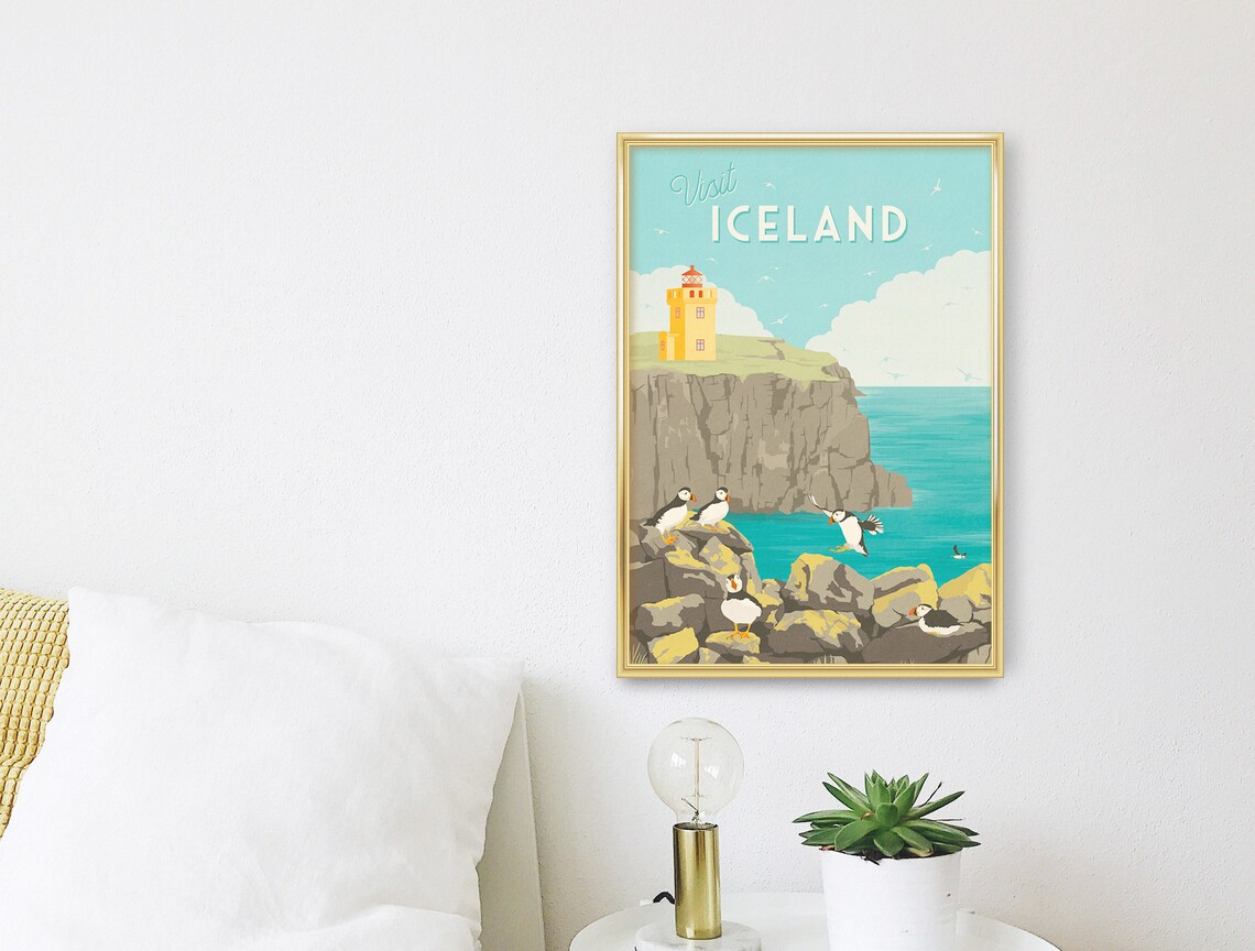 Visit Iceland Travel Poster, Icelandic Nature Print - Image 3
