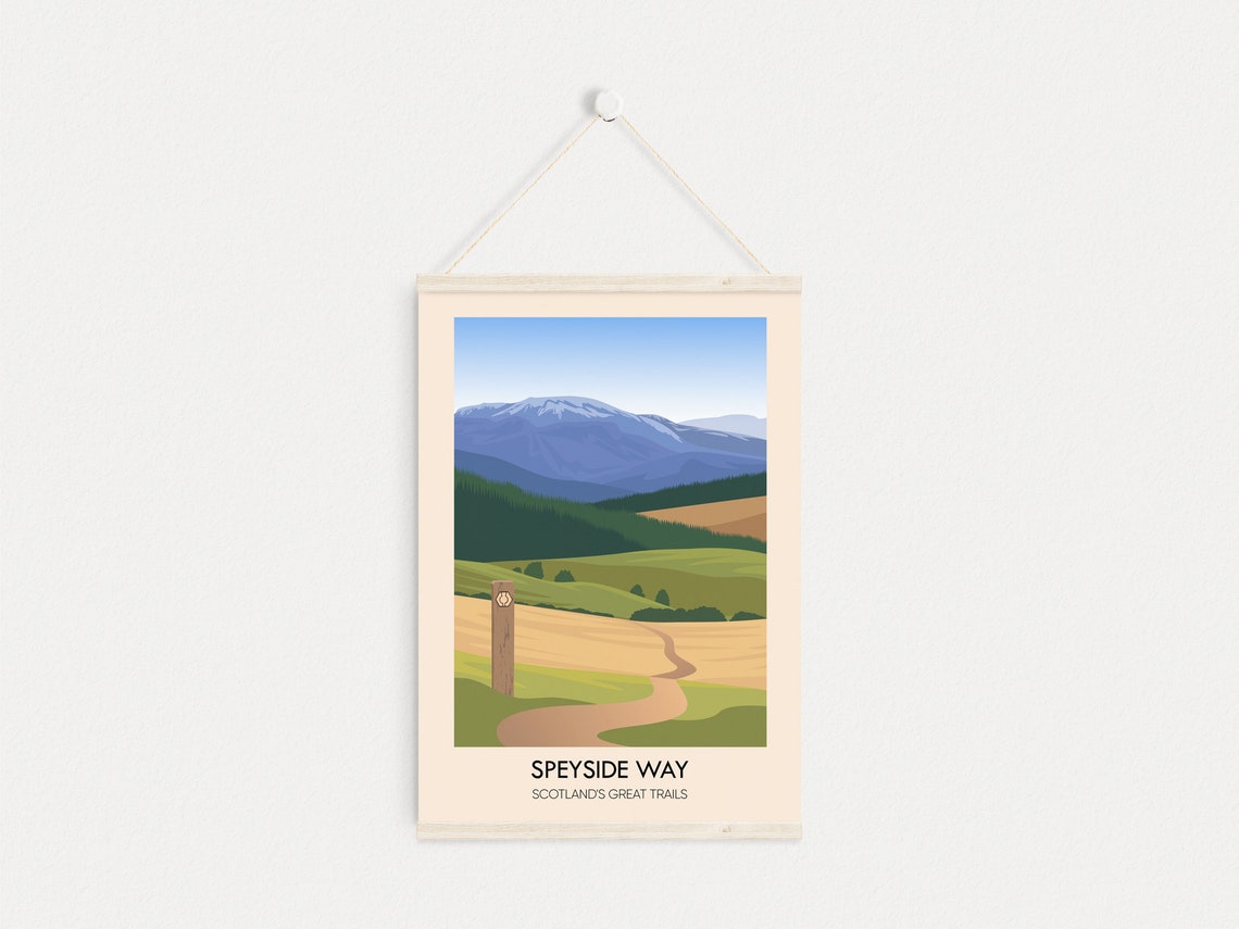 Speyside Way Scotland Hiking Trail Mountain Valley Travel Poster - Image 4