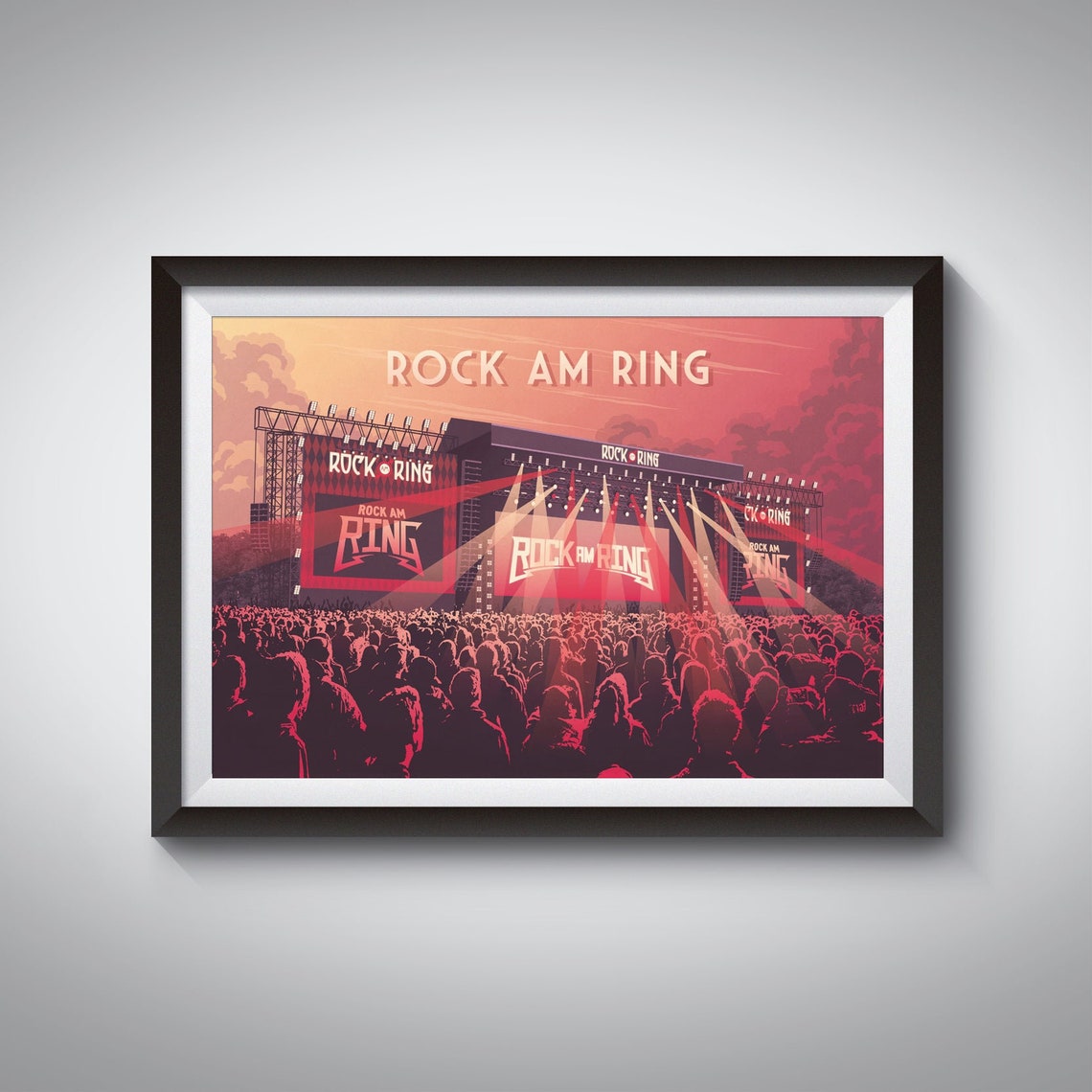 Rock am Ring Festival Main Stage Sunset Crowd Concert Poster